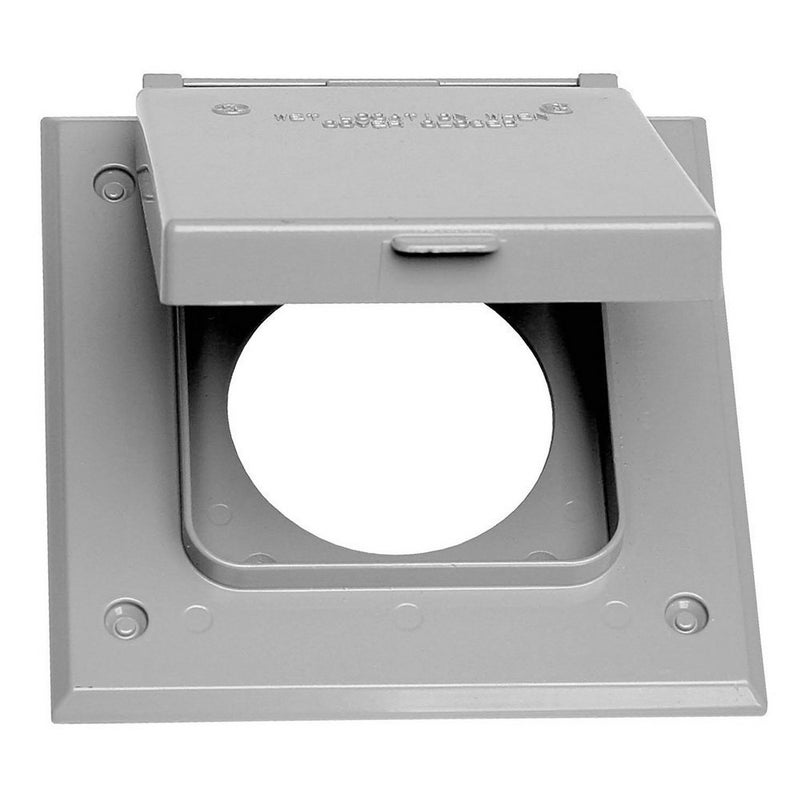 SIGMA ENGINEERED SOLUTIONS 14321 Weatherproof Outdoor 20/50 Amp Outlet Cover, Gray, Metal, 2-Gang